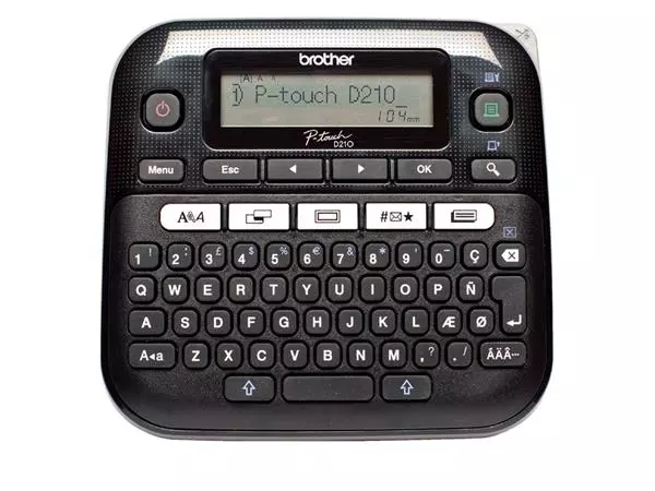 Een Labelprinter Brother P-touch TZe PT-D210 desktop qwerty 12mm zwart in koffer koop je bij Sysdicom BV