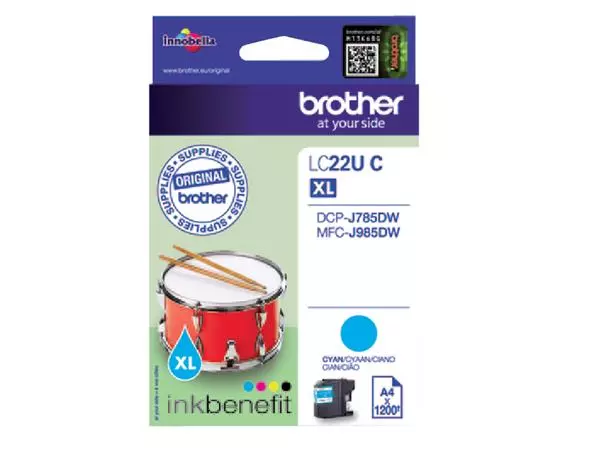 Een Inktcartridge Brother LC-22UC blauw koop je bij Supply Mij