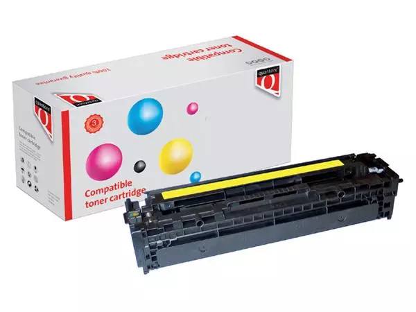 Een Tonercartridge Quantore alternatief tbv HP CB542A 125A geel koop je bij Topkantoor Repro Creatief