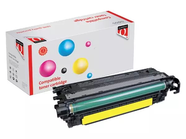 Een Tonercartridge Quantore alternatief tbv HP CE252A 504A geel koop je bij De Rijk Kantoorshop