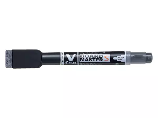 Een Viltstift Pilot whiteboard met wisser rond extra fijn zwart koop je bij De Joma BV