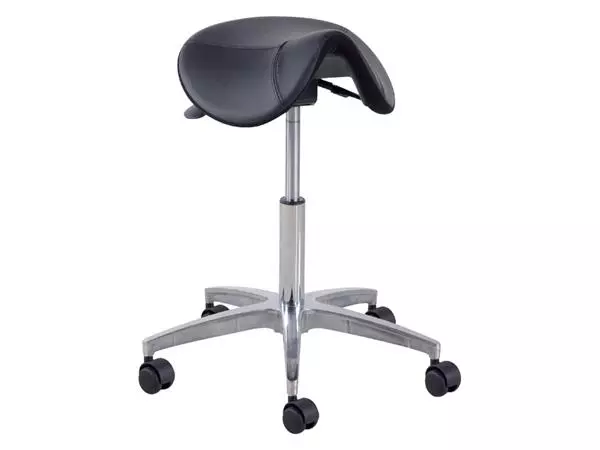 Een Zadelkruk Matera medium aluminium voetenkruis hoogte 54-72cm koop je bij Kantorice office & business supplies