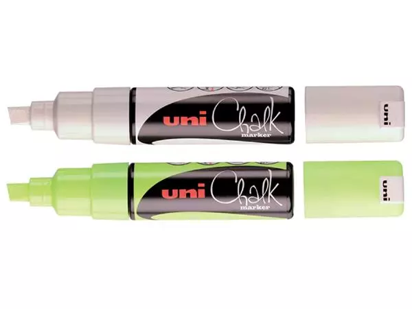 Een KRIJTSTIFT UNI-BALL SCHUIN 8.0MM WIT koop je bij Egner kantoorspecialisten