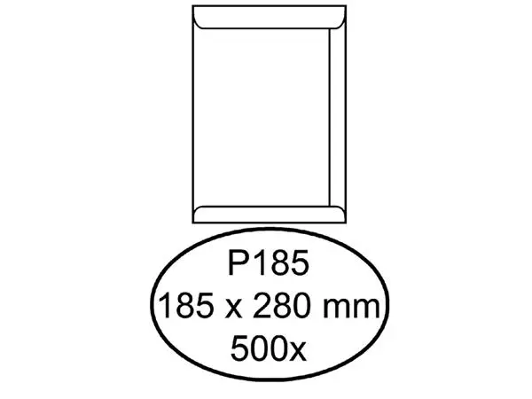 Een Envelop Quantore akte P185 185x280mm wit 500 stuks koop je bij Continu Kantoor