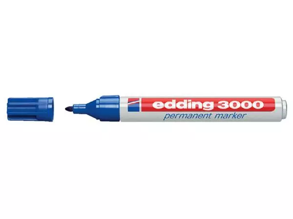 Een Viltstift edding 3000 rond 1.5-3mm blauw blister à 4 stuks koop je bij Friese Schrijfkamer