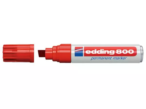 Een Viltstift edding 800 schuin 4-12mm rood koop je bij All Office Kuipers BV