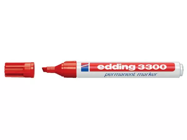 Een Viltstift edding 3300 schuin 1-5mm rood koop je bij All Office Kuipers BV