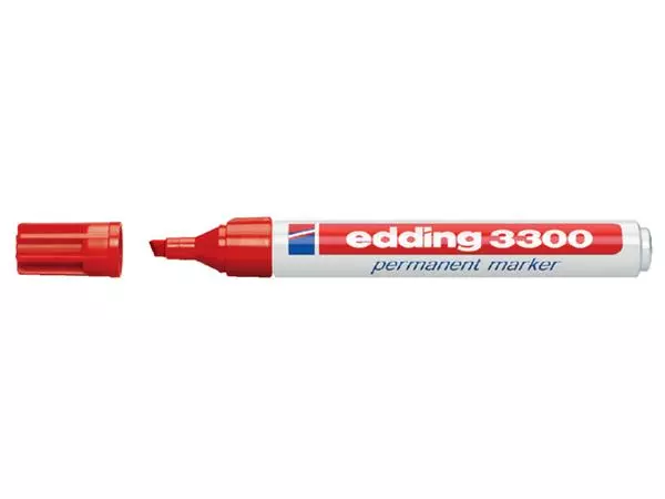 Een Viltstift edding 3300 schuin 1-5mm rood koop je bij De Rijk Kantoorshop