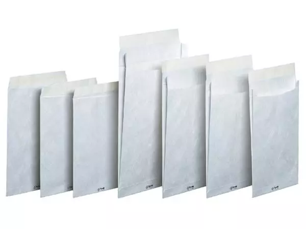 Een Envelop Tyvek monsterzak B4 250x330x38mm 70gr wit doos à 100 stuks koop je bij Continu Kantoor