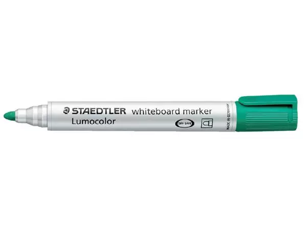 Een Viltstift Staedtler Lumocolor 351 whiteboard rond groen 2mm koop je bij De Joma BV