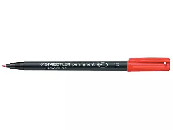 Een Viltstift Staedtler OHP Lumo F 318 perm rood koop je bij All Office Kuipers BV