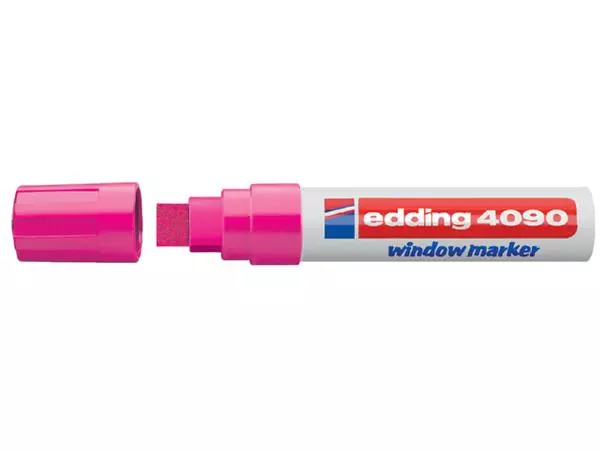 Een Krijtstift edding 4090 window schuin 4-15mm neon roze blister à 1 stuk koop je bij Friese Schrijfkamer