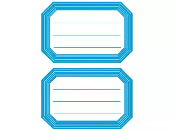Een Etiket HERMA 5714 82x55mm schrift blauwe rand 12stuks koop je bij De Joma BV