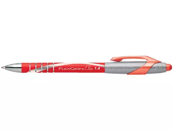 Een Balpen Papermate Flexgrip Elite B rood koop je bij "De Waal" Kantoor Efficiency