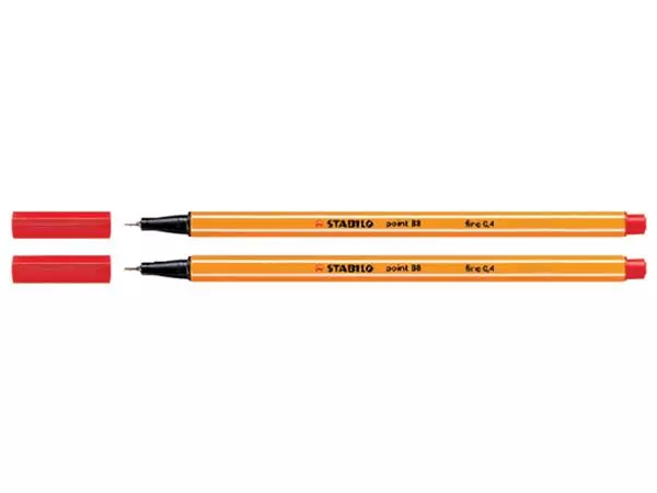 Een Fineliner STABILO point 88/40 fijn rood koop je bij Kantorice office & business supplies