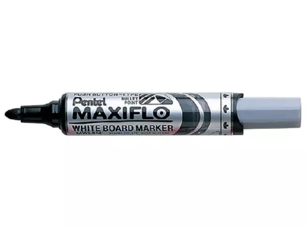 Een Viltstift Pentel MWL5M Maxiflo whiteboard rond 3mm zwart koop je bij Friese Schrijfkamer