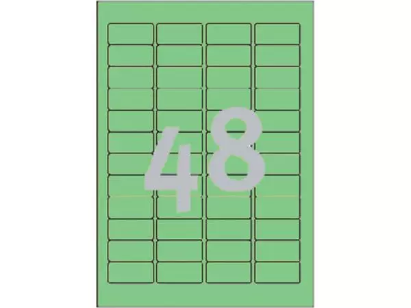 Een Etiket Avery Zweckform L6040-20 45.7x21.2mm groen 960stuks koop je bij De Joma BV