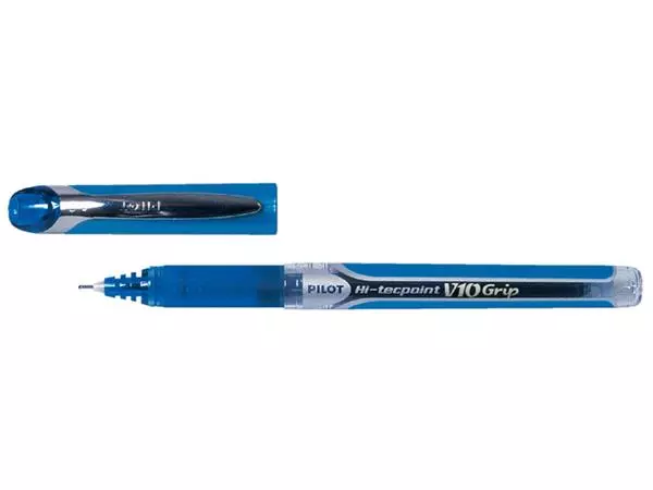 Een Rollerpen PILOT Hi-Tecpoint Grip V10 breed blauw koop je bij De Rijk Kantoorshop