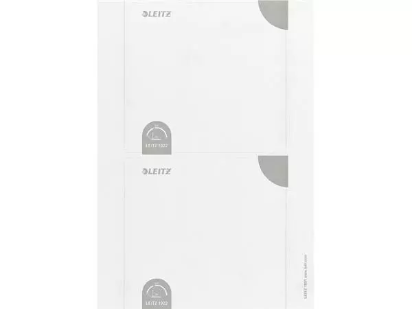 Een Rug-insteekkaart Leitz breed 56x190mm wit 100 stuks koop je bij Quality Office Supplies