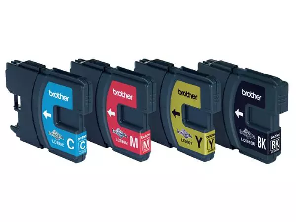 Een Inktcartridge Brother LC-980VALBP zwart + 3kleuren koop je bij Egner kantoorspecialisten