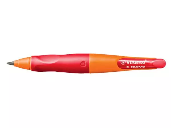 Een Vulpotlood STABILO Easyergo HB 3.15mm rechtshandig oranje/rood incl puntenslijper blister à 1 stuk koop je bij Continu Kantoor