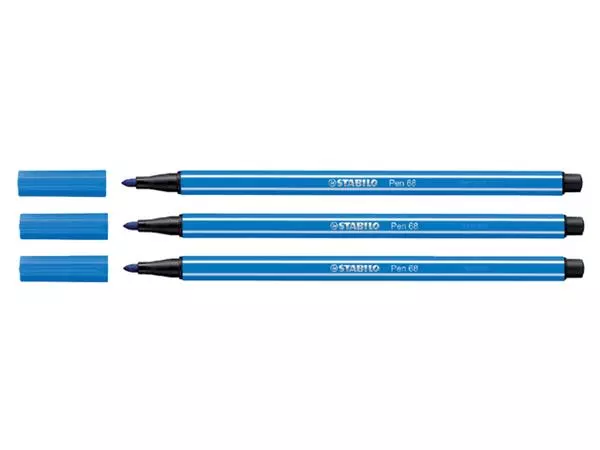 Een Viltstift STABILO Pen 68/41 medium ultramarijn blauw koop je bij De Joma BV