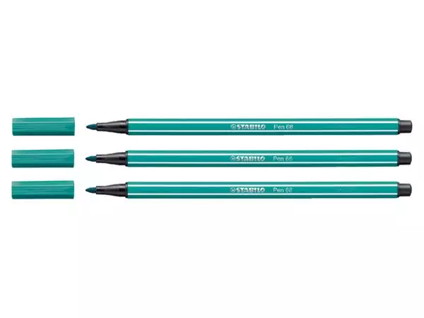 Een Viltstift STABILO Pen 68/51 medium turquoiseblauw koop je bij WinkelVolWinkels