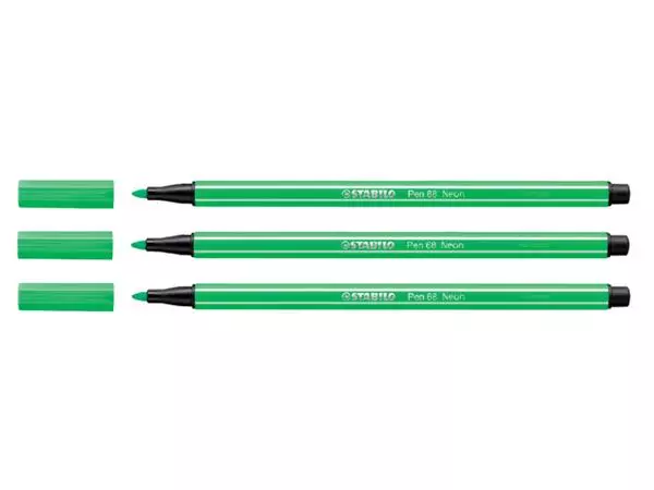 Een Viltstift STABILO Pen 68/033 medium neon groen koop je bij Sysdicom BV