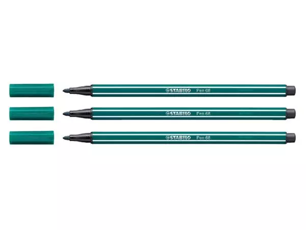 Een Viltstift STABILO Pen 68/53 medium turquoisegroen koop je bij All Office Kuipers BV