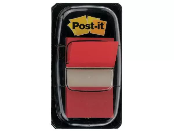 Een Indextabs Post-it 680 25.4x43.2mm rood 50 tabs koop je bij Peter Wind