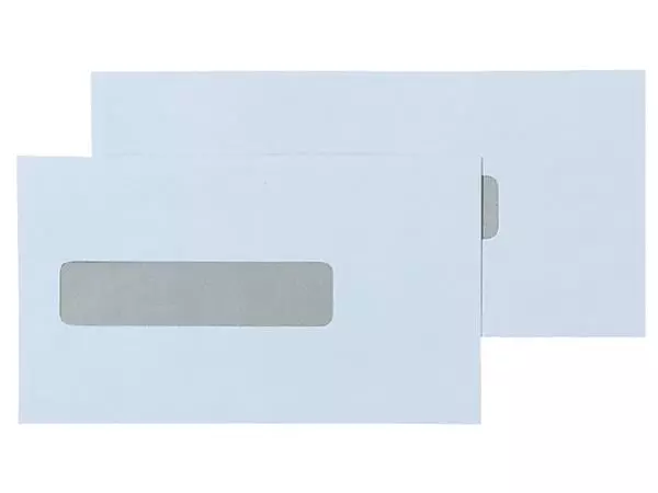 Een Envelop Quantore 109x224mm midden venster 25x110mm 500st koop je bij De Joma BV