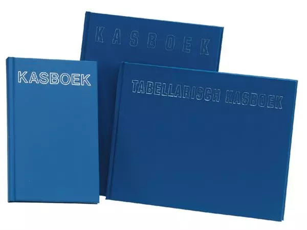 Een Kasboek 165x210mm 96blz 2 kolommen blauw koop je bij De Joma BV