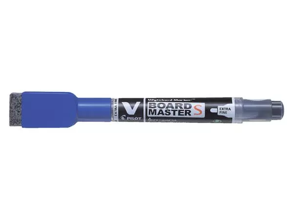 Een Viltstift Pilot whiteboard met wisser rond extra fijn blauw koop je bij De Joma BV