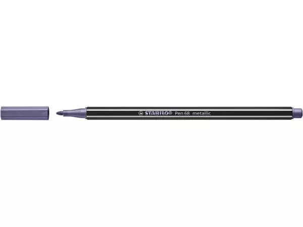 Een Viltstift STABILO Pen 68/855 medium metallic lila koop je bij De Joma BV