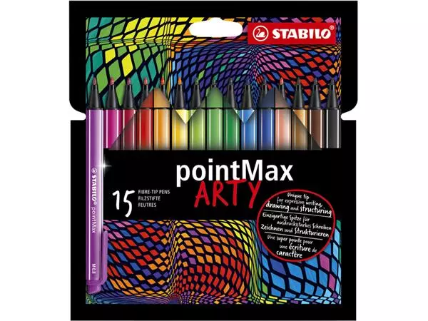 Een Viltstift STABILO pointMax 488/15 Arty medium assorti etui 15 stuks koop je bij Clippz! Office Supplies