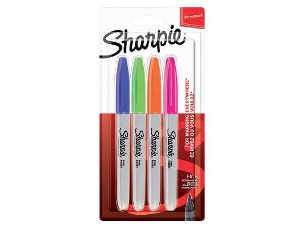 Buy your Viltstift Sharpie rond fine fun assorti blister à 4 stuks at QuickOffice BV