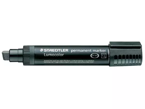Een Viltstift Staedtler Lumocolor 388 blokpunt zwart 2-12mm koop je bij De Joma BV