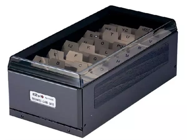 Een KAARTENBAK KW-TRIO 5.5X9CM 600KRT METAAL ZWART koop je bij All Office Kuipers BV