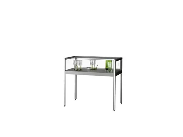 Een Vitrinekast SDB tav-1 zilver 1000x600x920mm koop je bij Kantoorboekhandel Van Atten