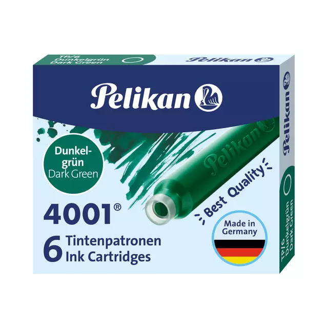 Een Inktpatroon Pelikan 4001 donkergroen koop je bij De Joma BV