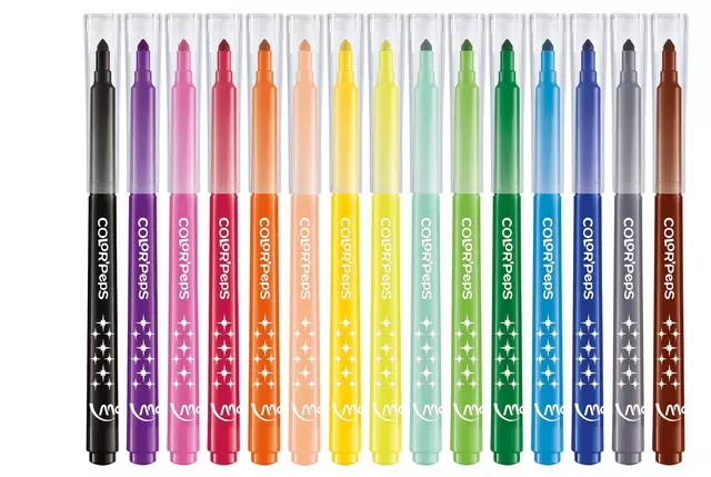 Een Viltstift Maped ColorPeps Long Life set 15 kleuren koop je bij All Office Kuipers BV