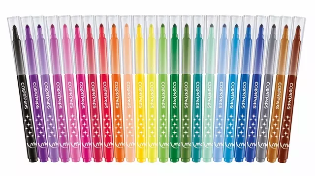 Een Viltstift Maped Color'Peps Long Life set á 24 kleuren koop je bij De Joma BV