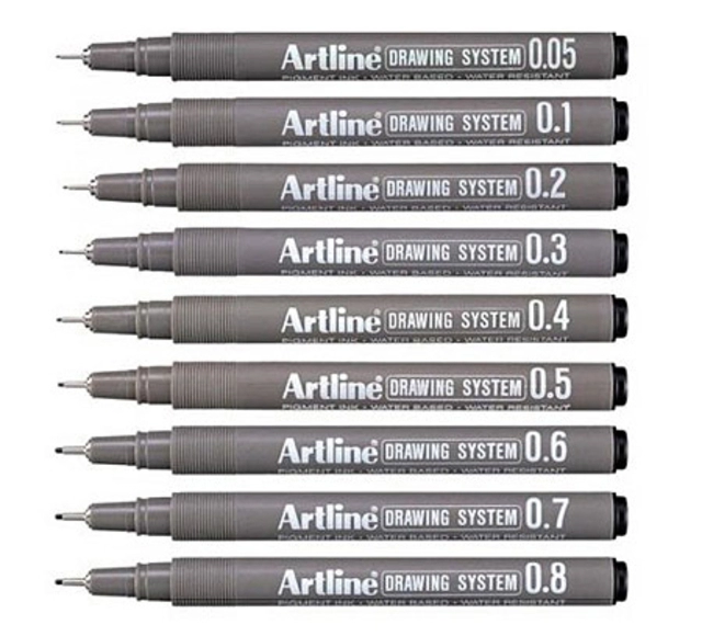 Fineliner Artline technisch 0.5mm zwart