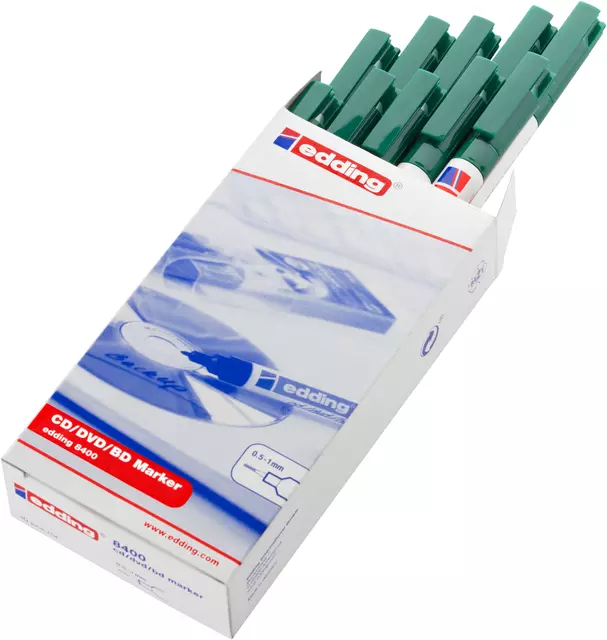 Buy your Cd marker edding 8400 rond 0.5-1.0mm groen at QuickOffice BV