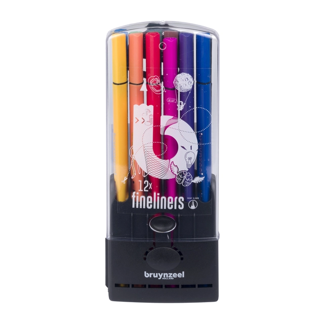 Een Fineliner Bruynzeel Teens 0,4mm ass 12 stuks koop je bij Romijn Office Supply