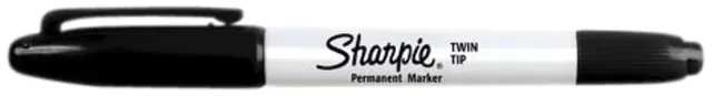 Een Viltstift Sharpie rond Twin tip ultra fijn & fijn zwart blister à 2 stuks koop je bij De Joma BV