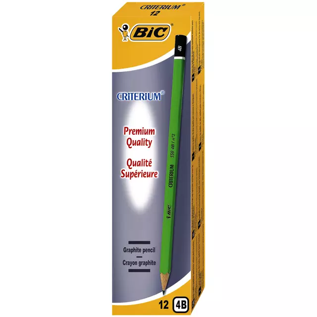 Buy your Potlood Bic Criterium 550 zeshoekig 4B at QuickOffice BV