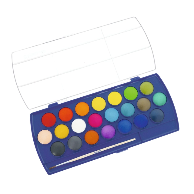 Een Boîte Aquarelle Pelikan 721670 22 couleurs assorti koop je bij QuickOffice BV