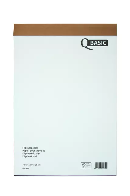 Een Flipoverpapier Qbasic 65x95cm 20vel opgerold koop je bij van Kerkvoorde & Hollander B.V.