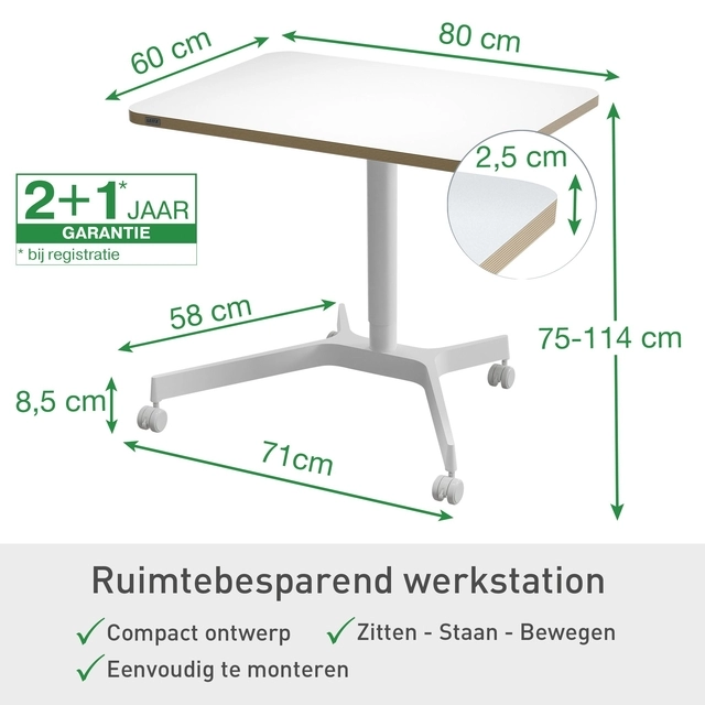 Een Zit-Sta bureau Leitz Ergo Klein koop je bij Clippz! Office Supplies